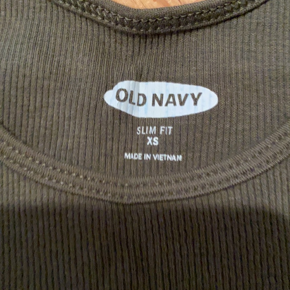 ❌SOLD (tan) OLD NAVY xs slim fit ribbed tank - Picture 2 of 2